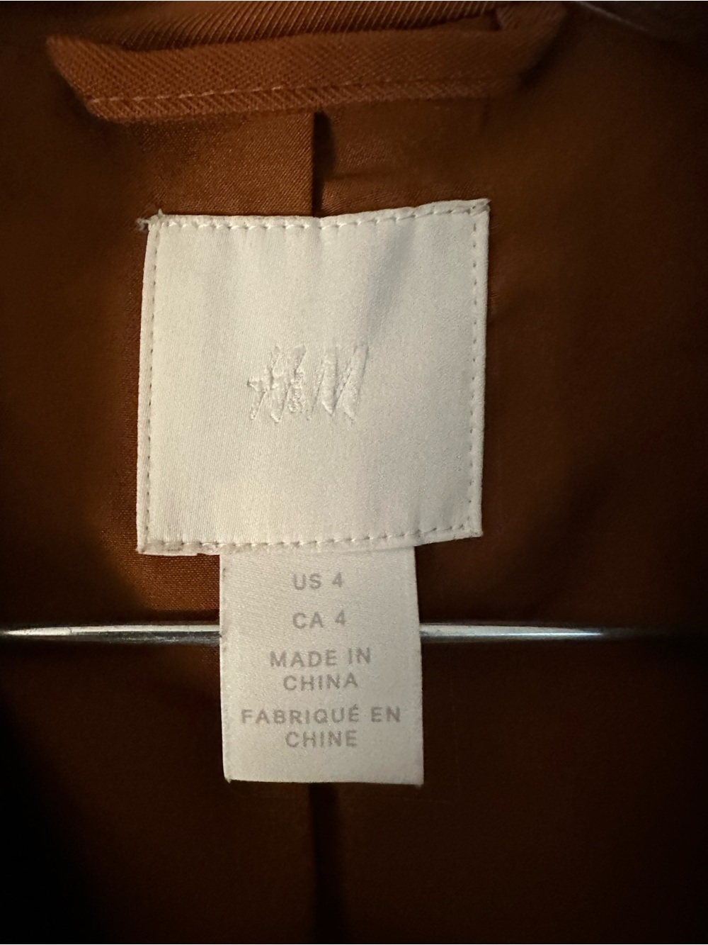 H&M Rust Brown Single-Button Blazer - Picture 4 of 4